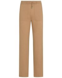 Malo - Ribbed Drawstring Trousers - Lyst