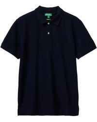 Benetton - Logo-Embroidered Piqué Polo Shirt - Lyst
