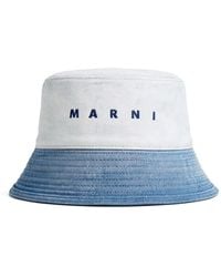Marni - Logo Denim Bucket Hat - Lyst
