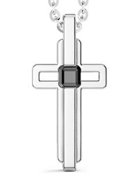 Zancan - Sterling Zilveren Halsketting Met Cross-Hanger - Lyst