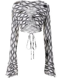 Amir Slama - Long-Sleeved Tie-Fastening Blouse - Lyst