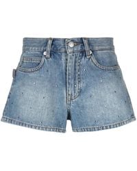 Zadig & Voltaire - Jeans-Shorts Mit Strass - Lyst