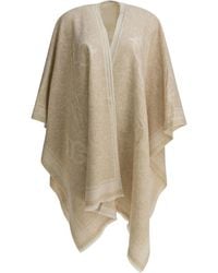 Pinko - Love Birds Cape Mit Fransen - Lyst