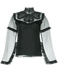 Macgraw - Queen Of Hearts Organza Top - Lyst