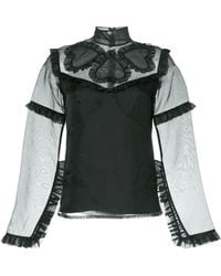 Macgraw - Queen Of Hearts Organza Top - Lyst