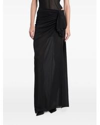 Alex Perry - Ruched Draped Maxi Skirt - Lyst