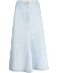 Studio Nicholson - A-line Denim Cotton Skirt - Lyst