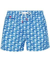 Kiton - Swim Shorts With Fish Print - Lyst