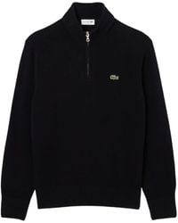Lacoste - Half-Zip Mock-Neck Sweater - Lyst