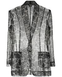 Tessitura Body Couture - Printed Organza Blazer - Lyst