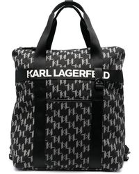 Karl Lagerfeld - K/otto Monogram Denim Tote Bag - Lyst