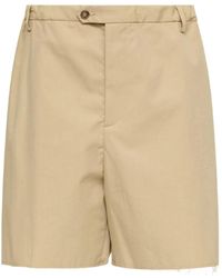 MM6 by Maison Margiela - Frayed-Details Cotton Shorts - Lyst