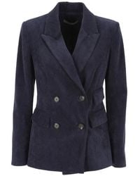 D.exterior - Corduroy Double-Breasted Jacket - Lyst