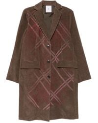 Whyci - Checked Corduroy Coat - Lyst