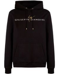 Giuseppe Zanotti - Logo-Print Cotton Hoodie - Lyst