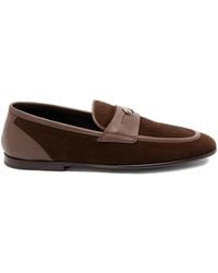 Dolce & Gabbana - Chaussons En Croûte De Cuir De Veau - Lyst