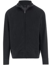 Vince - Crew-Neck Zip-Up Cardigan - Lyst