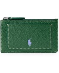 Polo Ralph Lauren - Polo Play Pebbled Calf Leather Card Case - Lyst