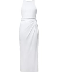 Another Tomorrow - Sarong-Tie Sleeveless Midi Dress - Lyst