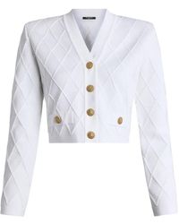 Balmain - Cárdigan Corto De Punto - Lyst
