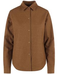 Aspesi - Camisa De Franela Con Botones - Lyst