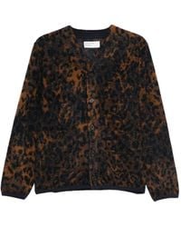 Universal Works - Cardigan mit Animal-Print - Lyst