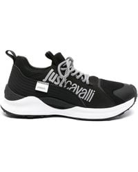 Just Cavalli - Logo-Print Lace-Up Sneakers - Lyst