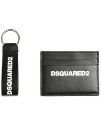 DSquared² - Logo Leather Card-Holder Keyring Set - Lyst