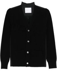 Sacai - Geribbeld Vest Met Knoop - Lyst