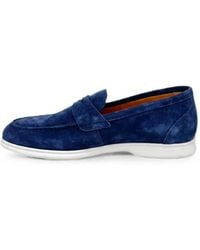 Kiton - Calf Suede Penny Loafers - Lyst