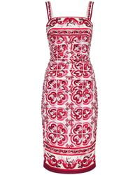 Dolce & Gabbana - Midi dresses - Lyst