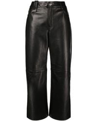 DROMe - High-waist Wide-leg Leather Trousers - Lyst
