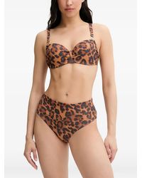 Chantelle - Leopard-Print Bikini Top - Lyst