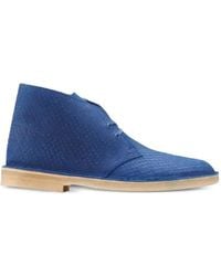 Clarks - Snake-Effect Leather Desert Boots - Lyst