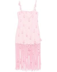 Jonathan Simkhai - Midi-Jurk Met Bloemenprint En Franje - Lyst