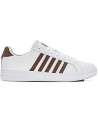 K-swiss - The Court Tiebreak Stripe-Detail Low-Top Sneakers - Lyst