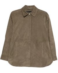 Giorgio Brato - Chemise En Daim À Manches Longues - Lyst