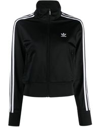 adidas - Trefoil-Logo Cropped Zipped Sweatshirt - Lyst