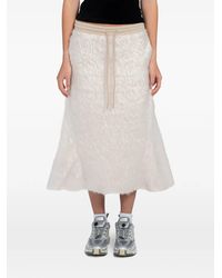 OPEN YY - Faux-Fur Midi Skirt - Lyst