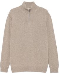 120% Lino - Trui Met Hoge Hals - Lyst