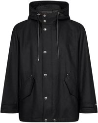 Mackintosh - Abrigo Con Botones De Presión Y Capucha - Lyst