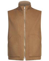 Lardini - Zip-Up High-Neck Gilet - Lyst
