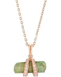 CLARA CHEHAB - Small Elemental Diamond And Tourmaline Necklace - Lyst