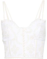 Charo Ruiz - Keity Embroidery Cropped Top - Lyst