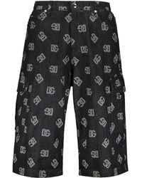 Dolce & Gabbana - Short À Logo En Jacquard - Lyst