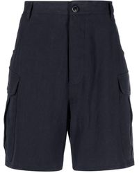 Giorgio Armani - Short cargo en lin à coupe ample - Lyst