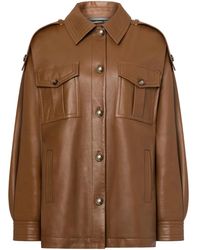 Alberta Ferretti - Leren Jack - Lyst