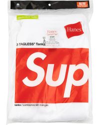 Supreme - Hanes Three-Pack Tank Tops - Lyst