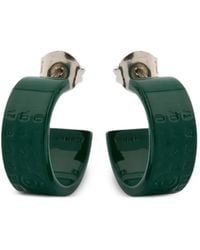 MM6 by Maison Margiela - Logo-Detail Hoop Earrings - Lyst