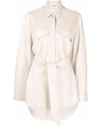 Nanushka - Camisa oversize con cinturón - Lyst